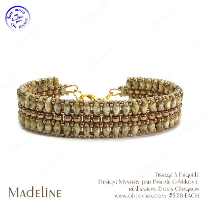 Bracelet Madeline en amandes grillées et champagne
