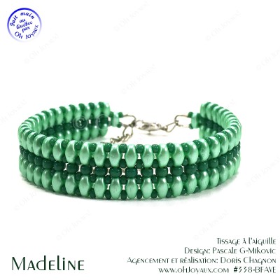 Bracelet Madeline en vert menthe