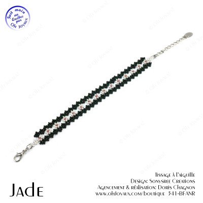 Bracelet Jade en noir et blanc