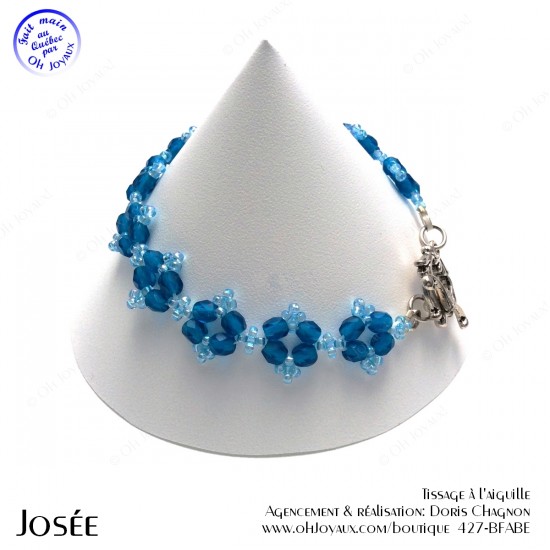 Bracelet Josée de couleur aqua marine