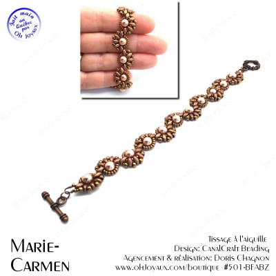 Bracelet Marie-Carmen en teintes de cuivré