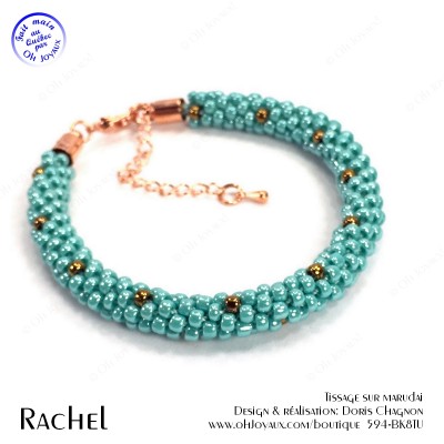 Bracelet Rachel en turquoise et cuivré