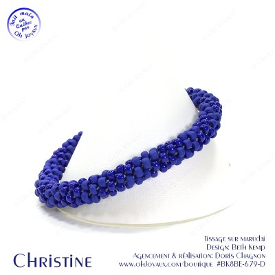 Bracelet Christine en 2 tons de bleu royal