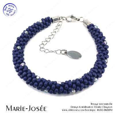 Bracelet Marie-Josée en marine