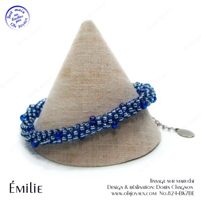Bracelet Émilie en bleu saphir
