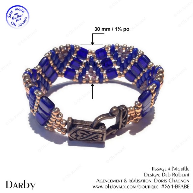 Bracelet Darby en bleu et en or
