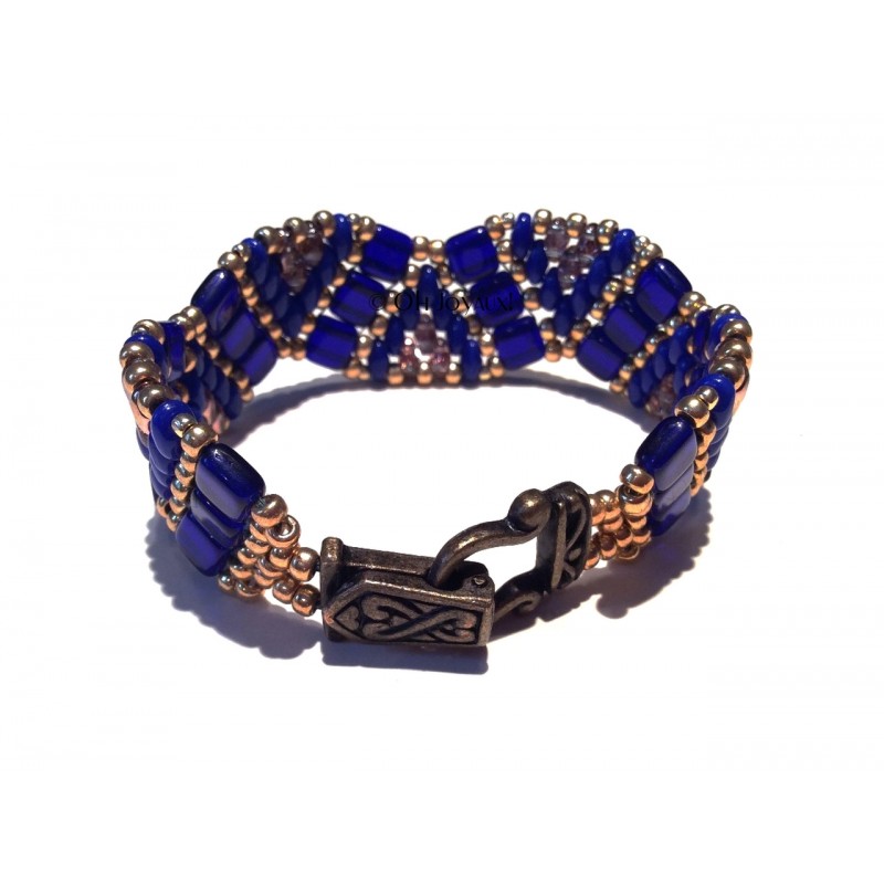 Bracelet Darby en bleu et en or