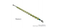 Bracelet France en jaune et vert